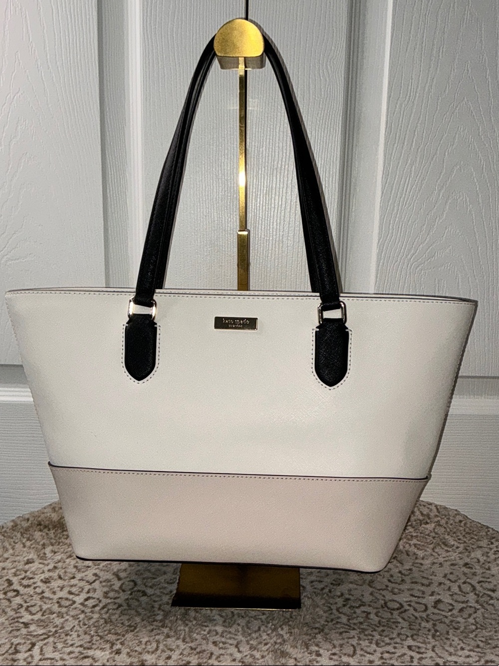 Kate Spade Laurel Way Medium Dally Tote Color Block White & Beige